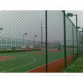 Green PVC 4 Inch Chain Link Wire Mesh diamond fence for Bas